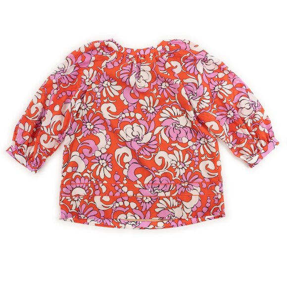 NEW TRINA TURK Light Hearted Top silk print size M - Picture 3 of 10